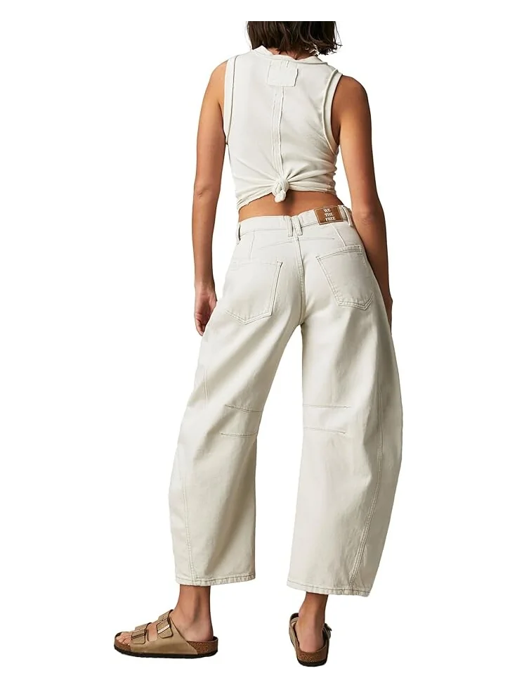 Джинсы Free People We The Free Good Luck Mid-Rise Barrel Jeans — 2