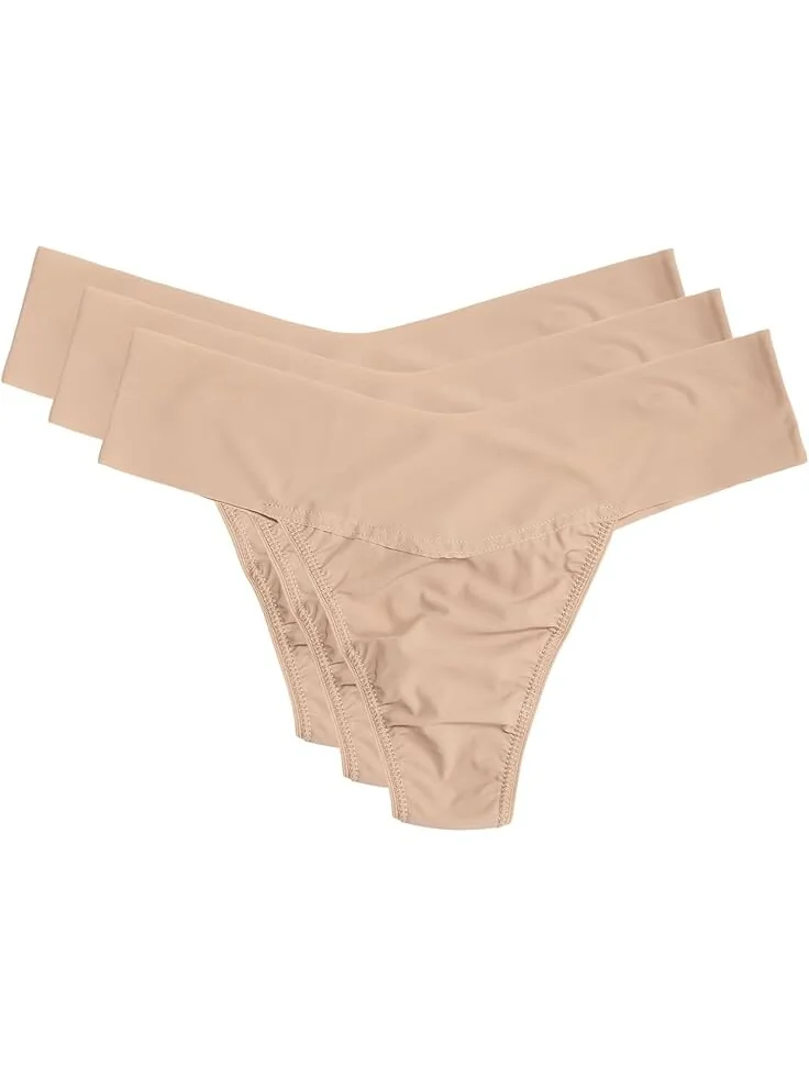 Стринги Hanky Panky BreatheSoft Natural Rise 3-Pack Thong — 1