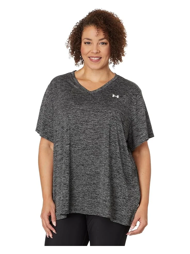 Футболка Under Armour Plus Size Tech Short Sleeve V-Neck Twist — 1