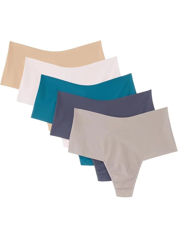Стринги Hanky Panky BreatheSoft High Rise Thong 5-Pack — 1