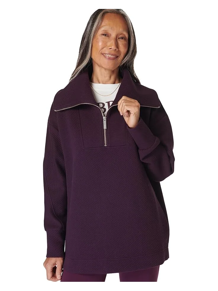 Толстовка Sweaty Betty Radiant Half Zip Sweatshirt — фиолетовый