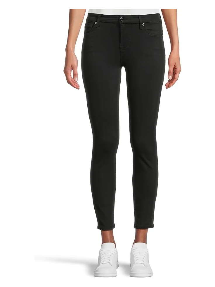 Джинсы 7 For All Mankind The Ankle Skinny in Slim Illusion Black — черный