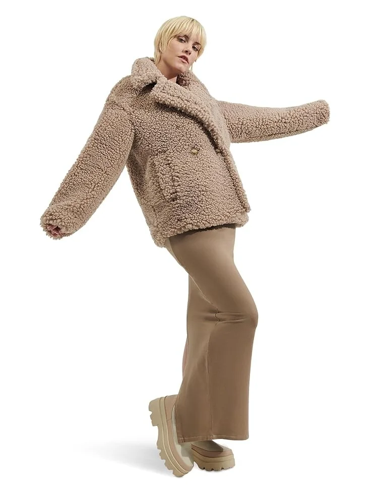 Пальто UGG Gertrude Short Teddy Coat, цвет Putty — 3