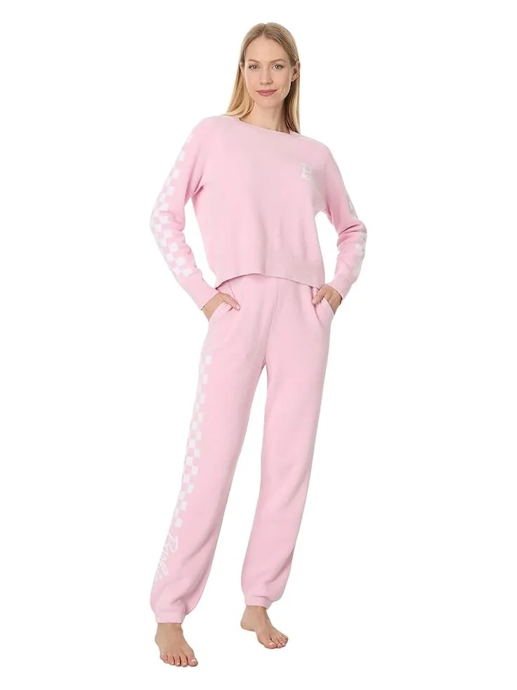Брюки Barefoot Dreams CozyChic Ultra Lite Checkered Barbie Joggers — 4