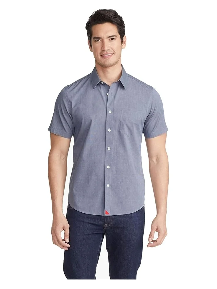 Рубашка UNTUCKit Wrinkle-Free Short Sleeve Shirt — синий