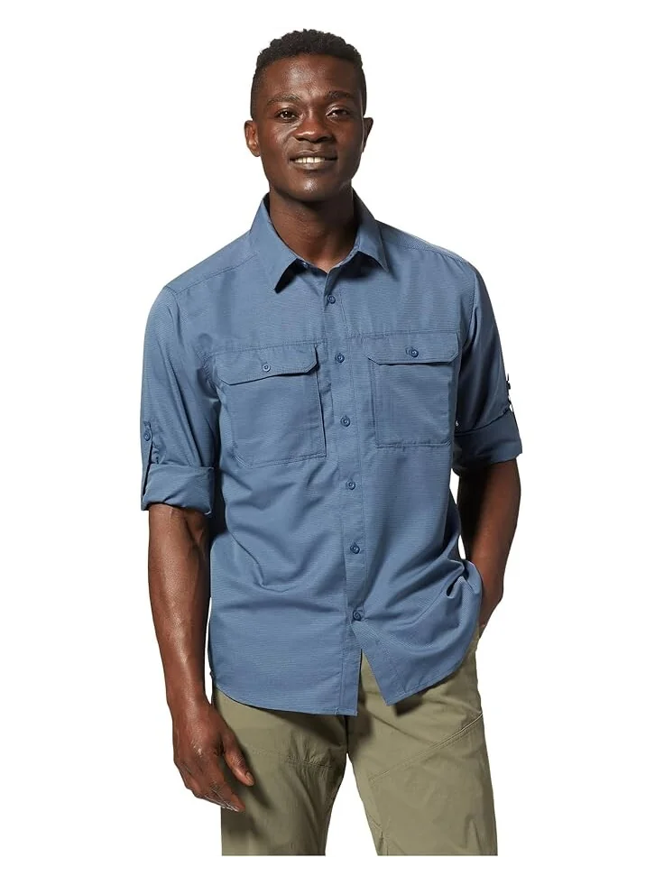 Рубашка Mountain Hardwear Canyon Long Sleeve Shirt — серебристый