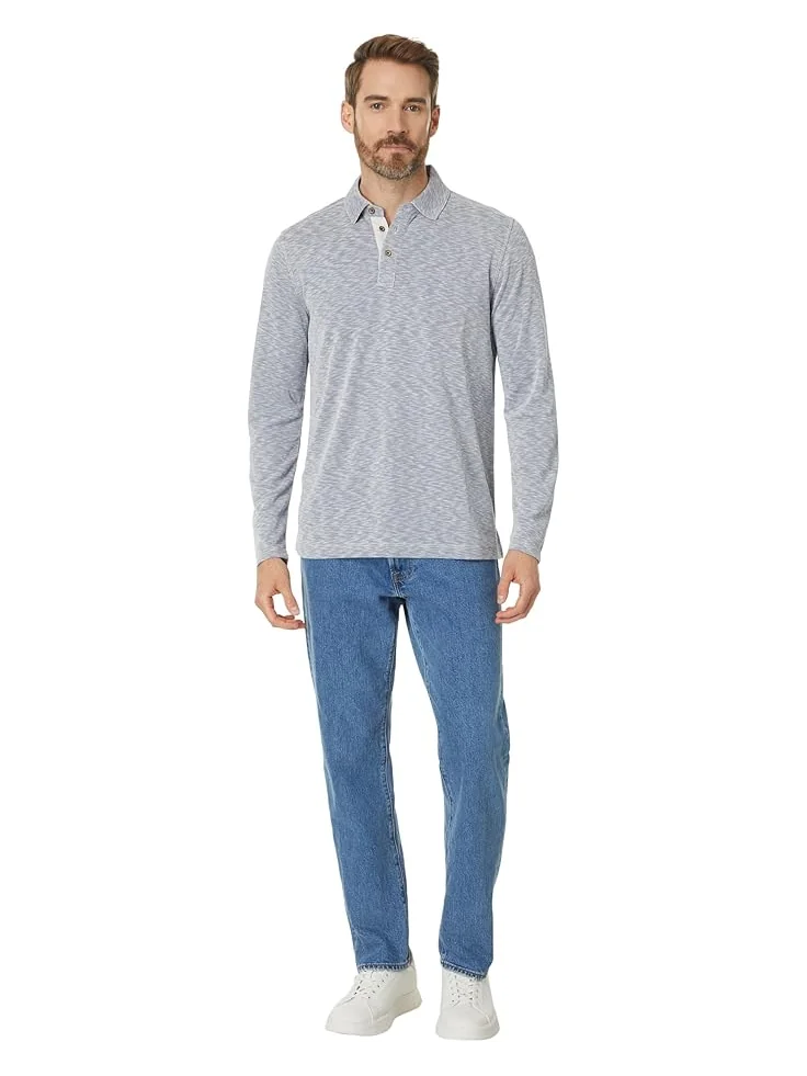 Поло Johnston & Murphy Vintage Slub Long-Sleeve Polo — 4