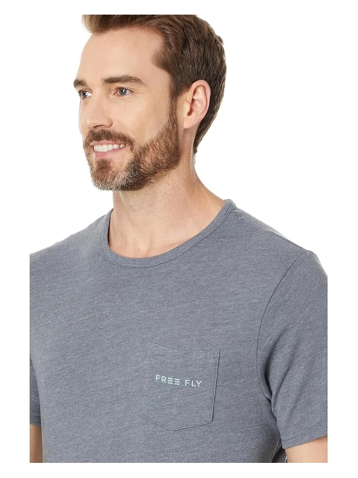 Футболка Free Fly Comfort On Pocket Tee, цвет Heather Storm Cloud — 3