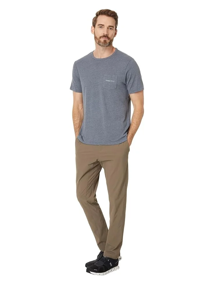 Футболка Free Fly Comfort On Pocket Tee, цвет Heather Storm Cloud — 4