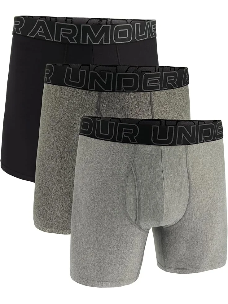 Боксеры Under Armour 3-Pack Performance Tech Solid 6" Boxer Briefs — 1
