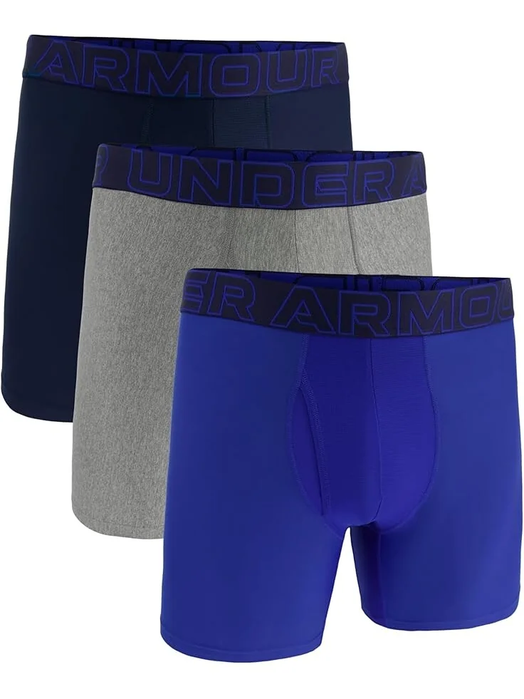 Боксеры Under Armour 3-Pack Performance Tech Solid 6" Boxer Briefs — 1