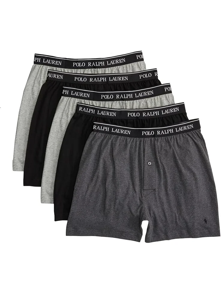 Боксеры Polo Ralph Lauren 5 Pack Classic Fit Cotton Knit Boxers — 1