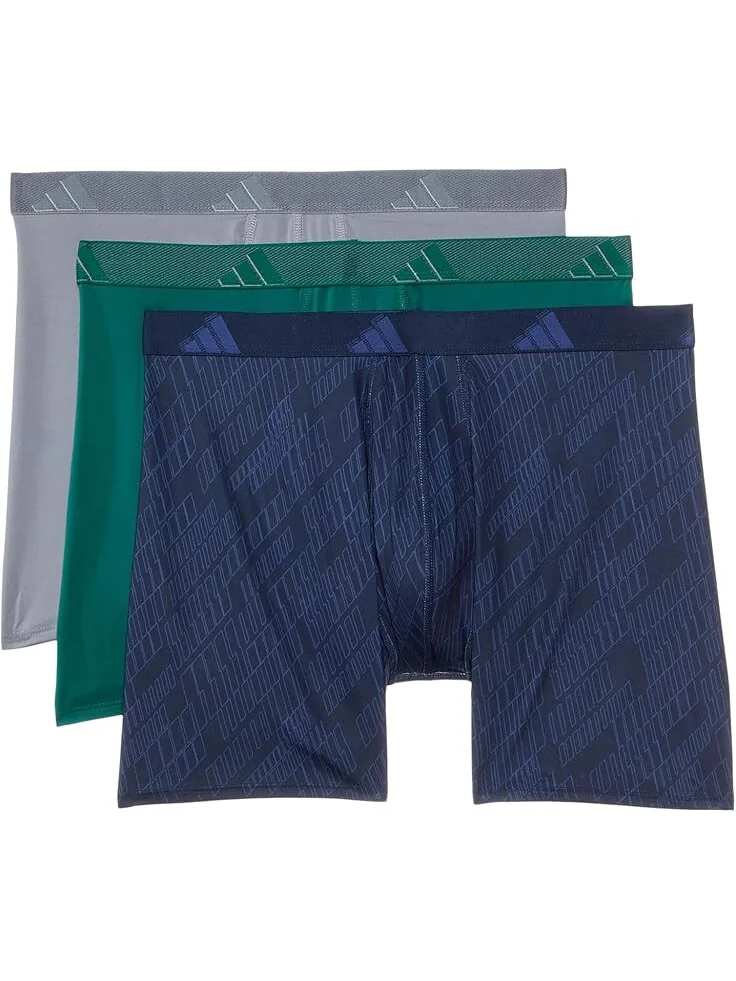 Боксеры adidas Athletic Fit Microfiber Boxer Brief Underwear 3-Pack — 1
