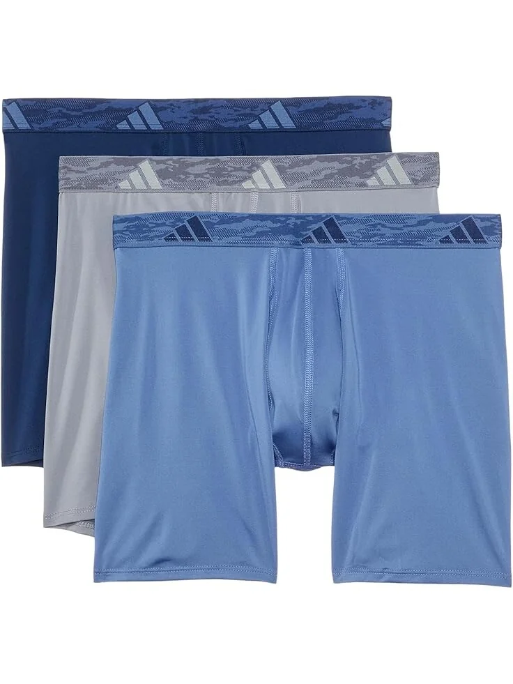 Боксеры adidas Athletic Fit Microfiber Boxer Brief Underwear 3-Pack — 1
