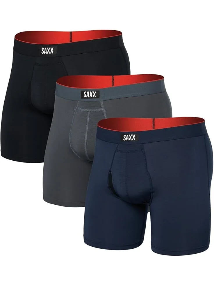 Боксеры SAXX UNDERWEAR Multi-Sport Mesh Boxer Brief Fly 3-Pack — 1