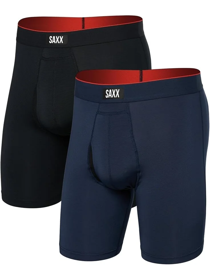 Боксеры SAXX UNDERWEAR Multi-Sport Mesh Long Boxer Brief Fly 2-Pack — 1