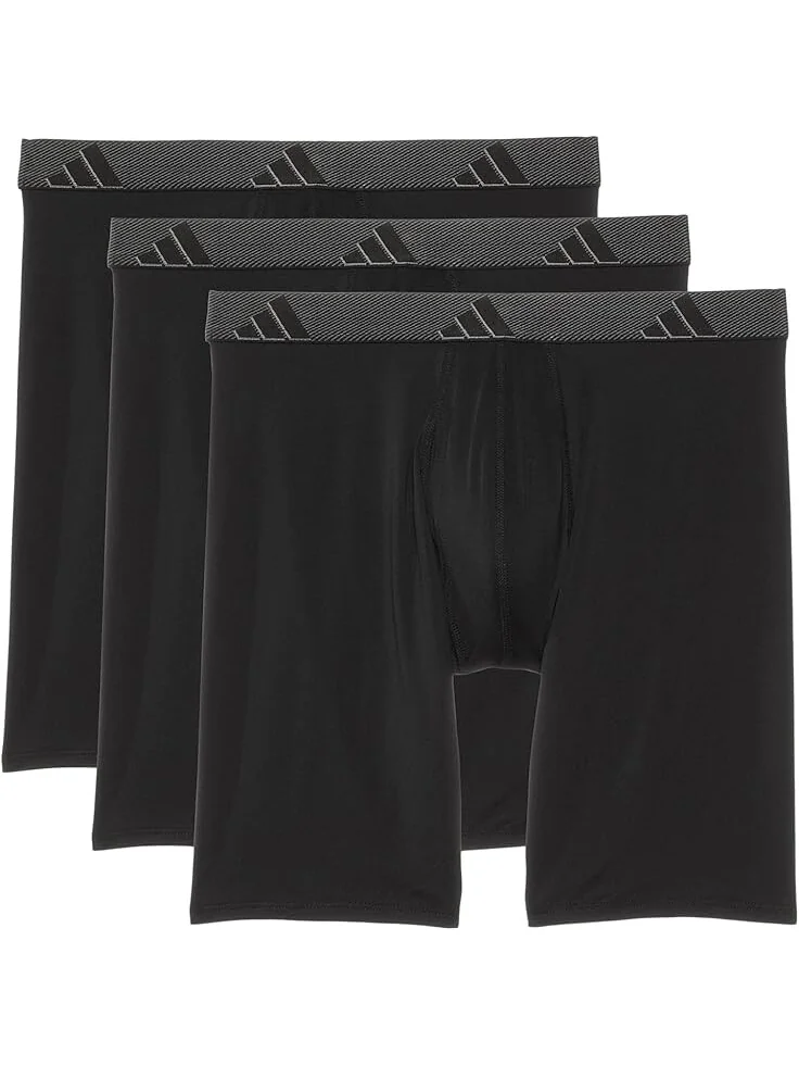 Боксеры adidas Athletic Fit Microfiber Long Boxer Brief Underwear 3-Pack — 1