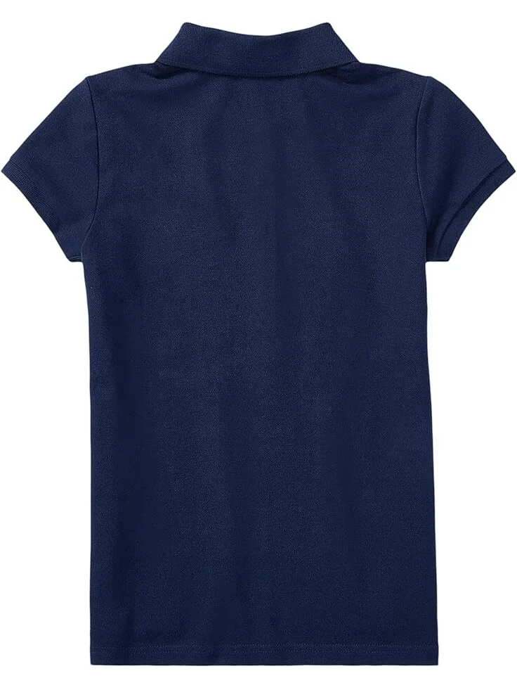 Поло Polo Ralph Lauren Kids Short Sleeve Mesh Polo Shirt — изображение 2 из 2, темно-синий