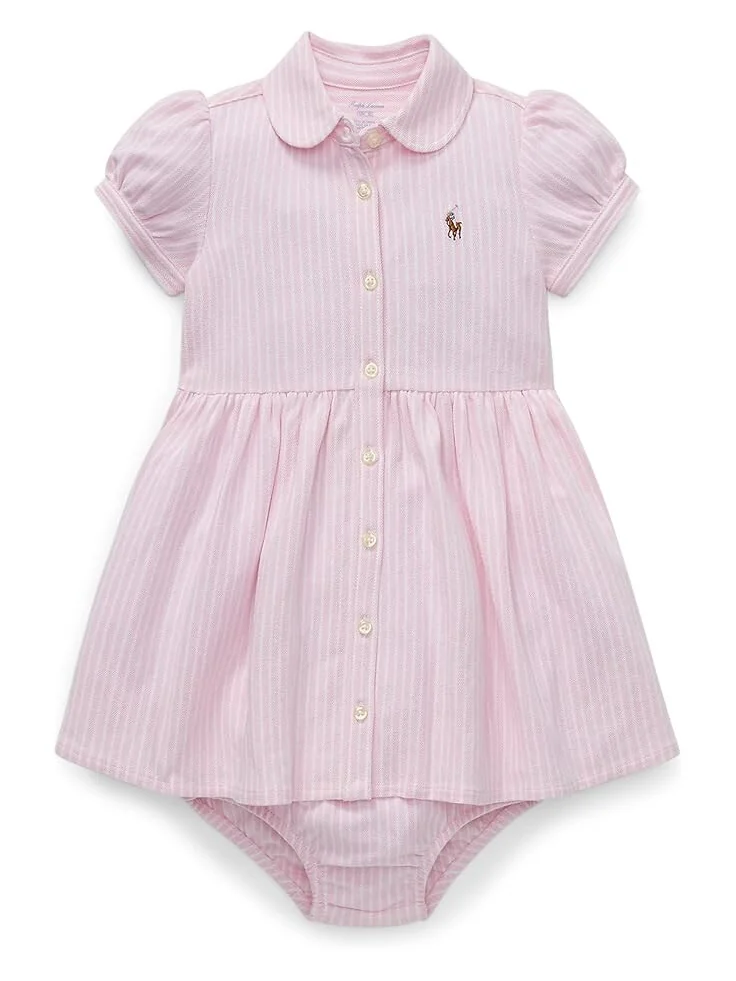 Платье Polo Ralph Lauren Kids Striped Knit Oxford Dress — 1