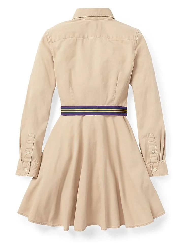 Платье Polo Ralph Lauren Kids Belted Cotton Chino Shirtdress — 2
