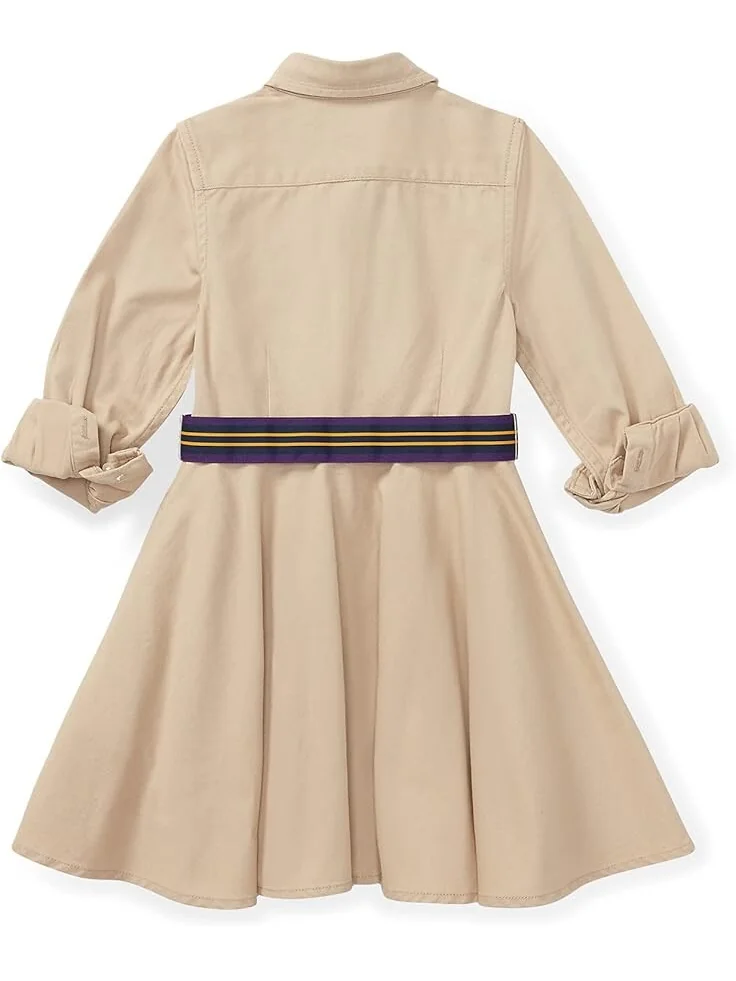 Платье Polo Ralph Lauren Kids Belted Cotton Chino Shirtdress — 2