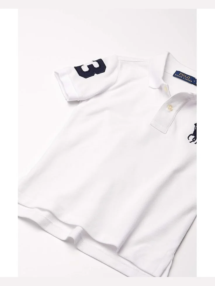 Поло Polo Ralph Lauren Kids Big Pony Cotton Mesh Polo Shirt — 4