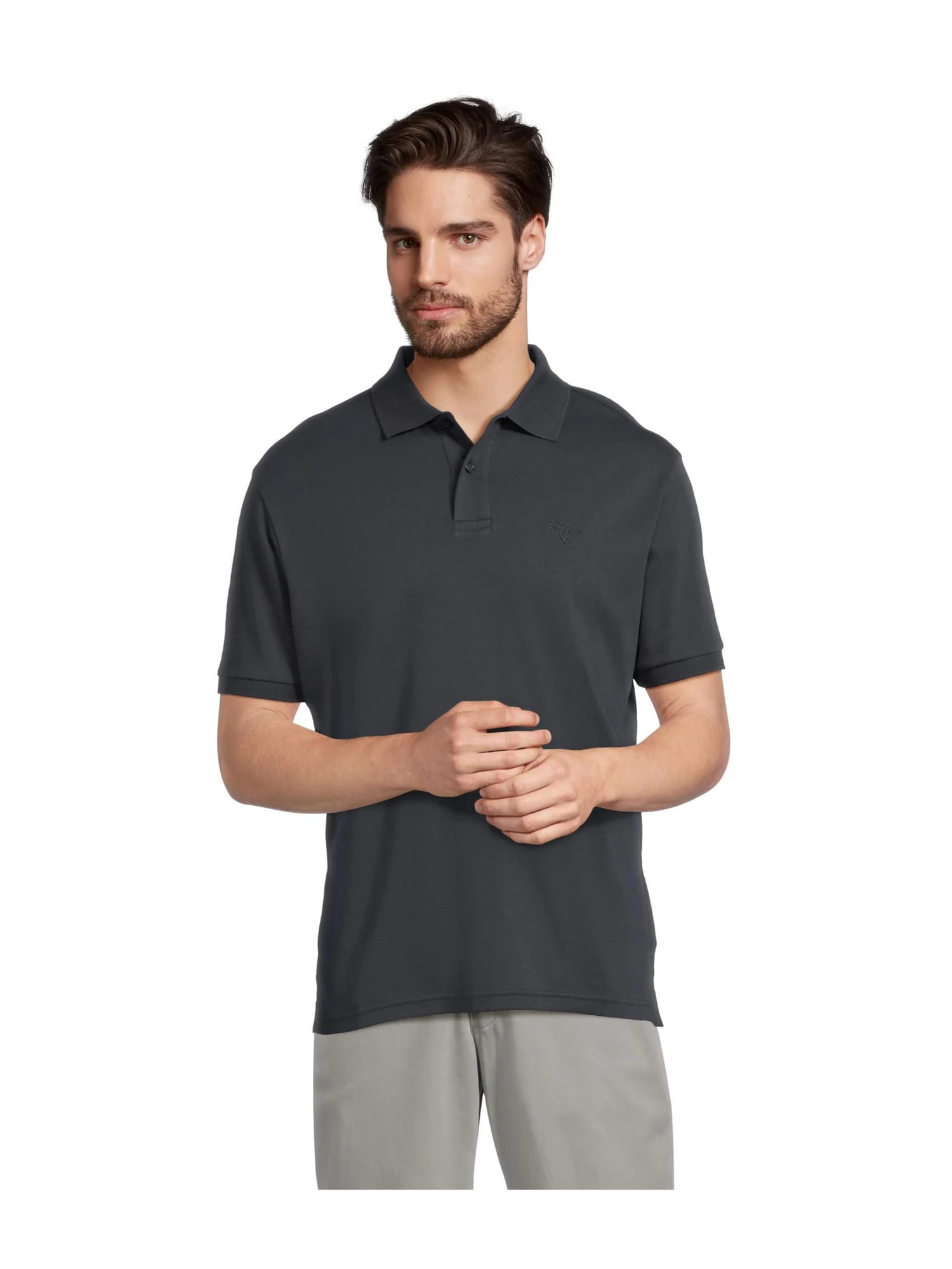 Поло Barbour Hylton Interlock Tailored Fit Polo Shirt — синий