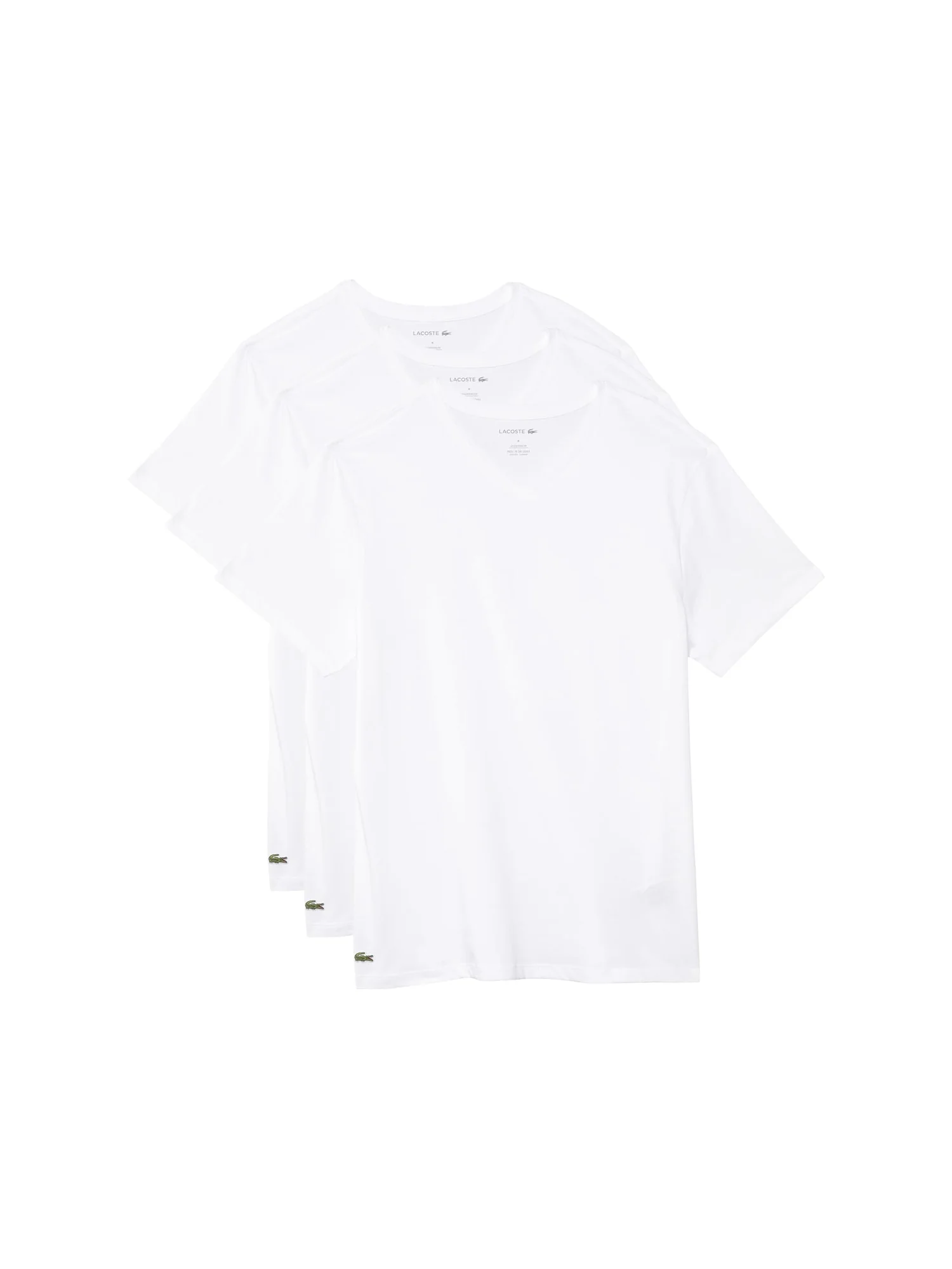 Футболка Lacoste 100% Cotton Regular Fit V-neck T-shirt 3-pack — 1