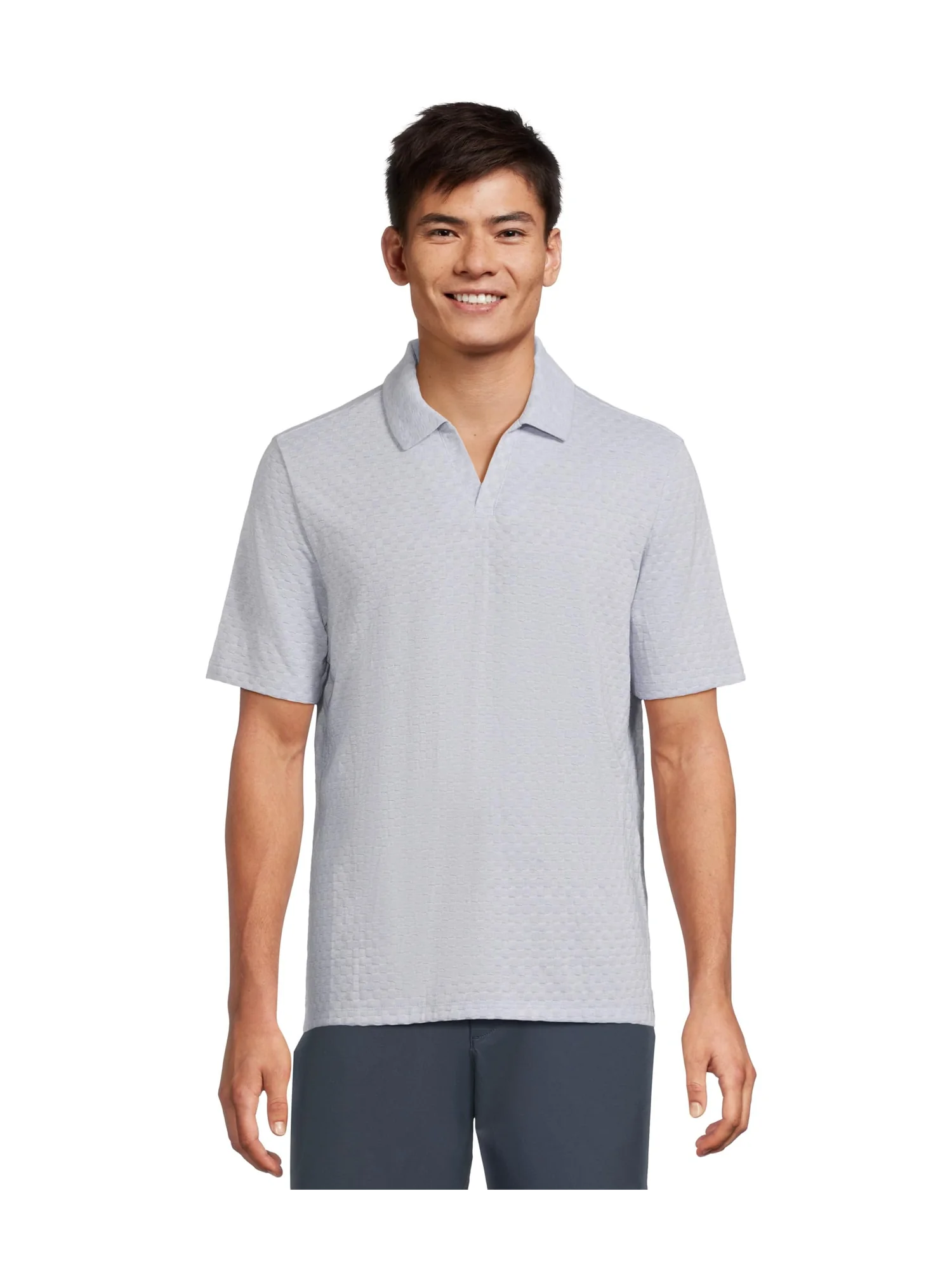 Поло Johnston & Murphy Basket Weave V-Neck Polo — 1
