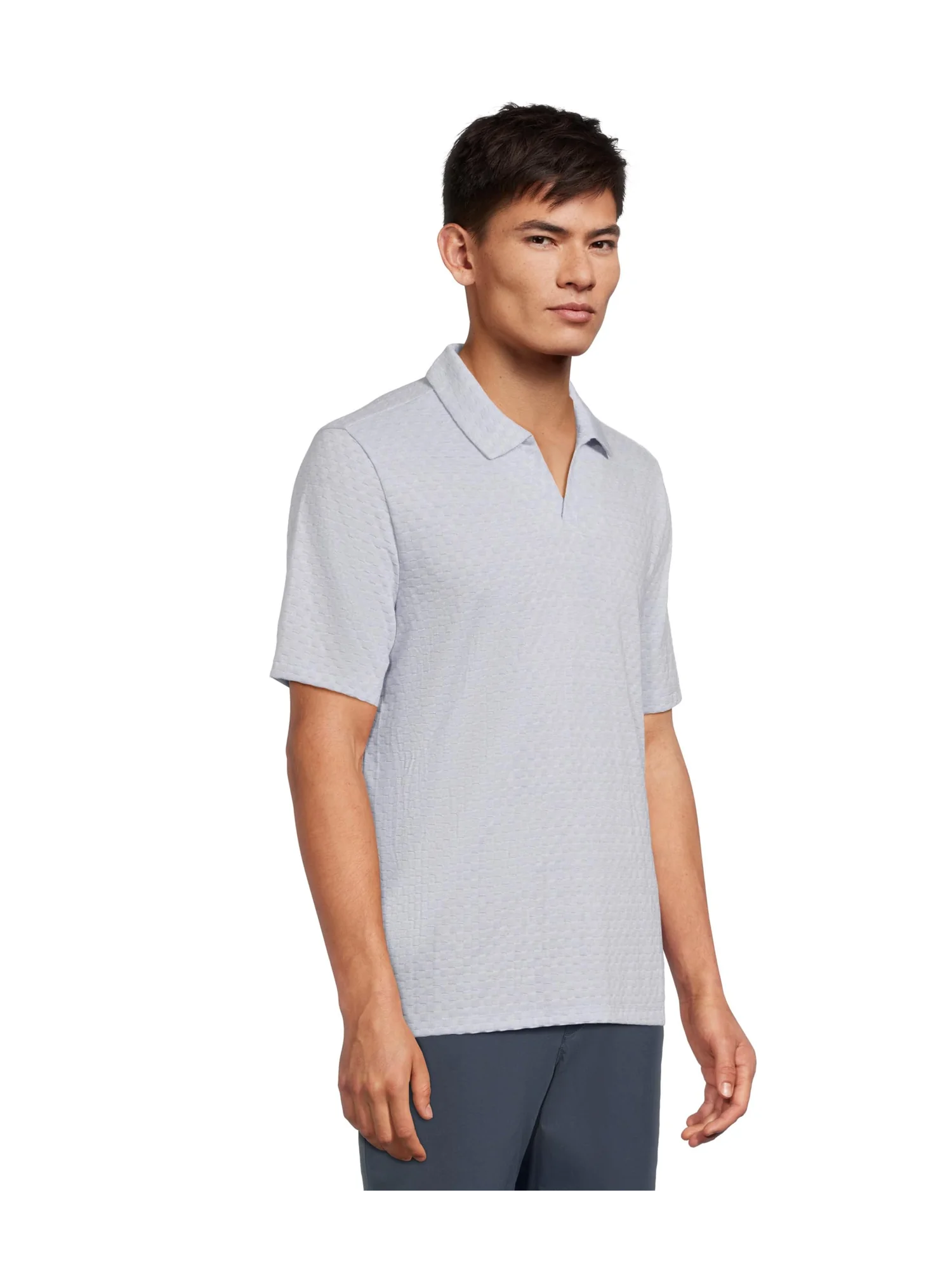 Поло Johnston & Murphy Basket Weave V-Neck Polo — 2