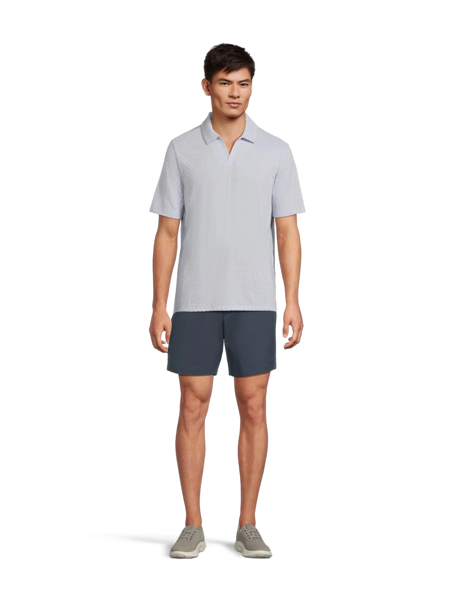 Поло Johnston & Murphy Basket Weave V-Neck Polo — 5