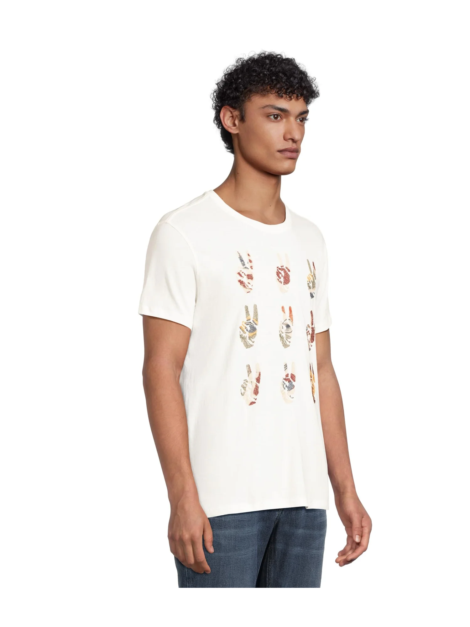 Футболка John Varvatos Multi Peace Hand Tee KG4261Z4 — 2
