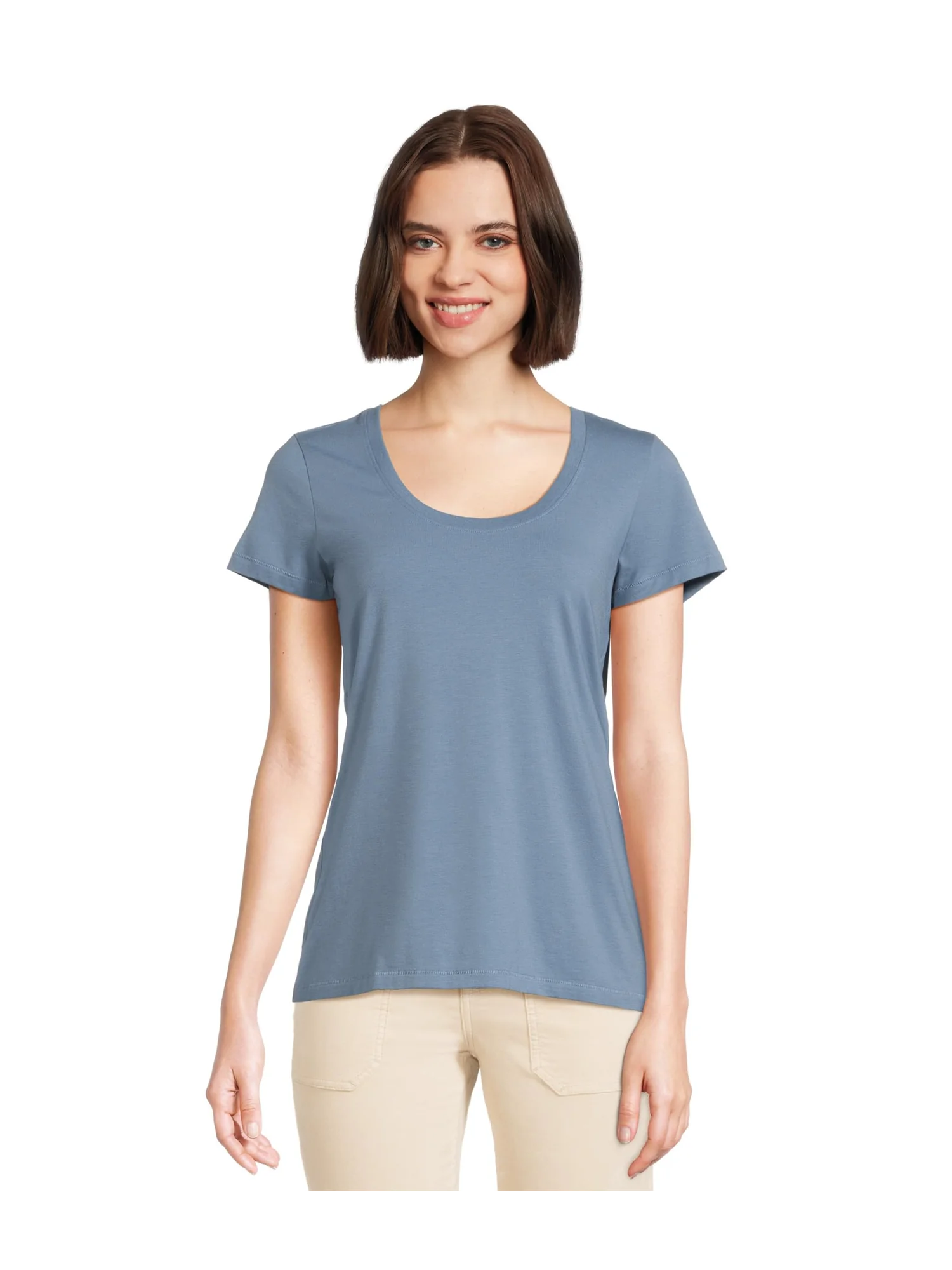 Футболка L.L.Bean Soft Stretch Supima Scoop Neck Short-Sleeve Tee — 1