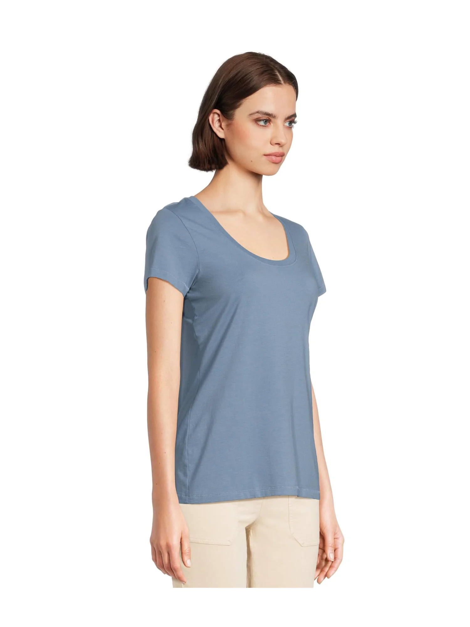 Футболка L.L.Bean Soft Stretch Supima Scoop Neck Short-Sleeve Tee — 2