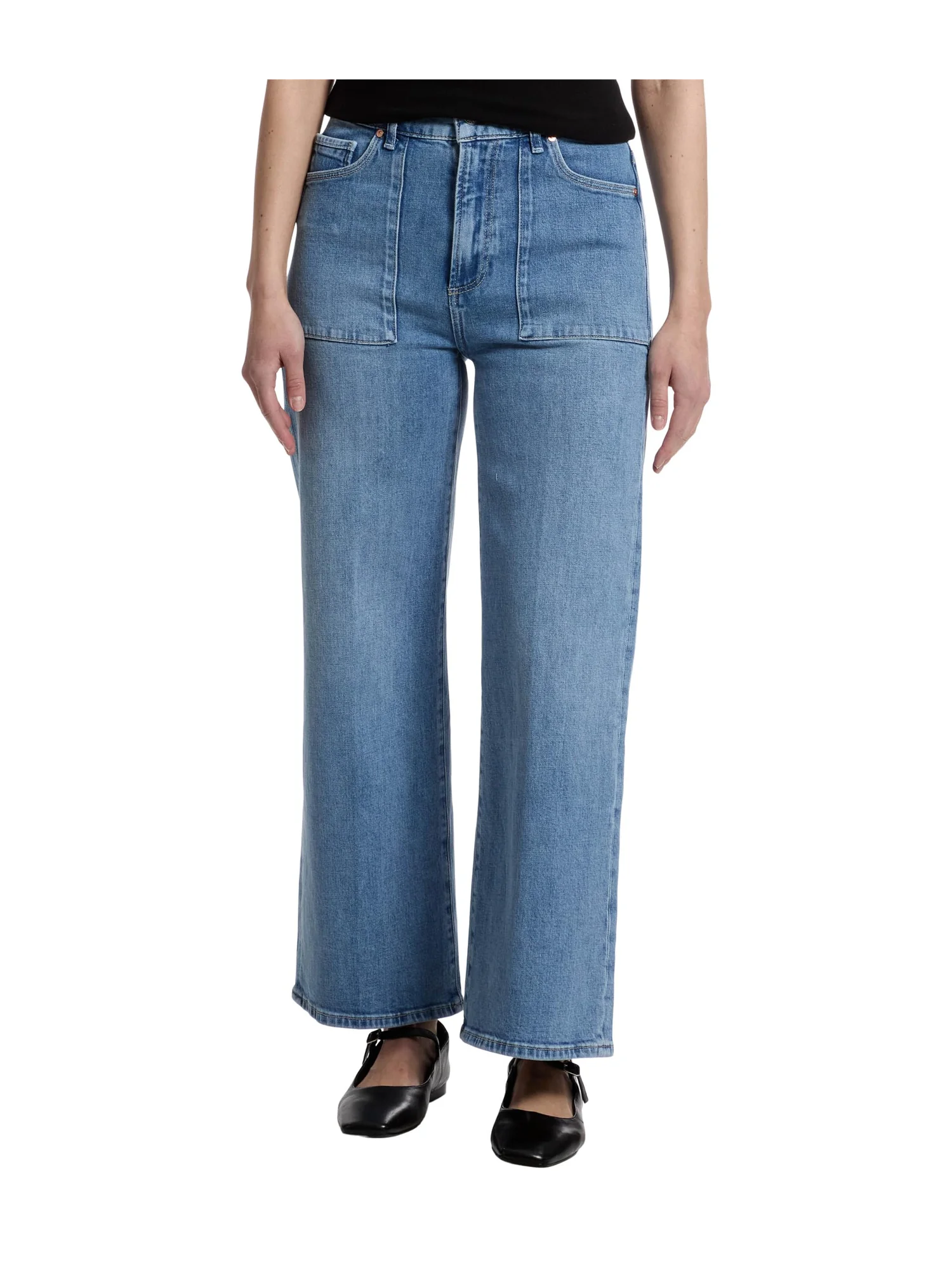 Джинсы Paige Anessa With Patch Pockets And Tab in Marlena, цвет Marlena — серый