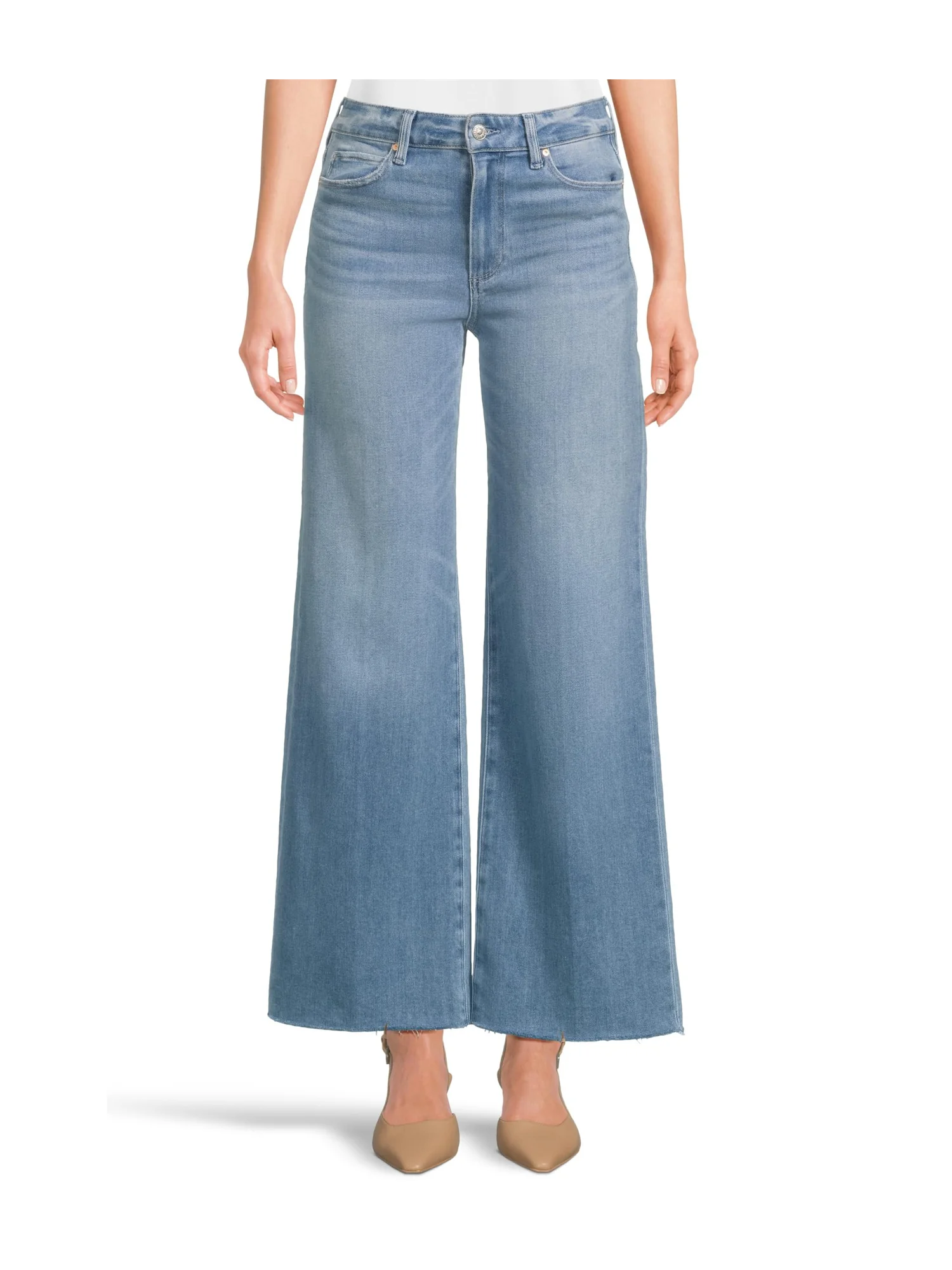 Джинсы Paige Anessa 31" Belt Loops Raw Hem in Mesmerize, цвет Mesmerize — мульти