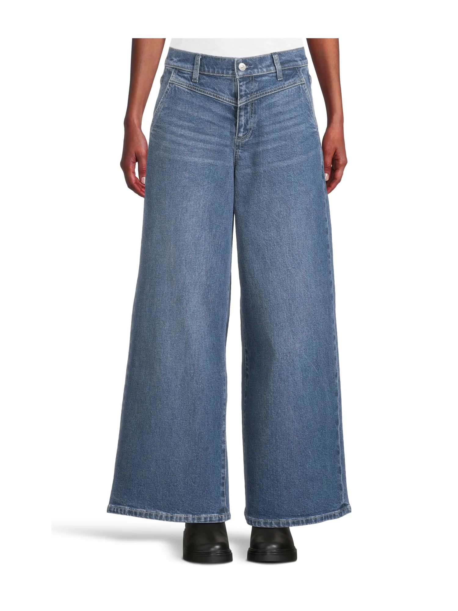 Джинсы Paige Cameron Wide Leg 31 w/ Front Yoke And Trouser Pockets in Katerina, цвет Katerina — 1