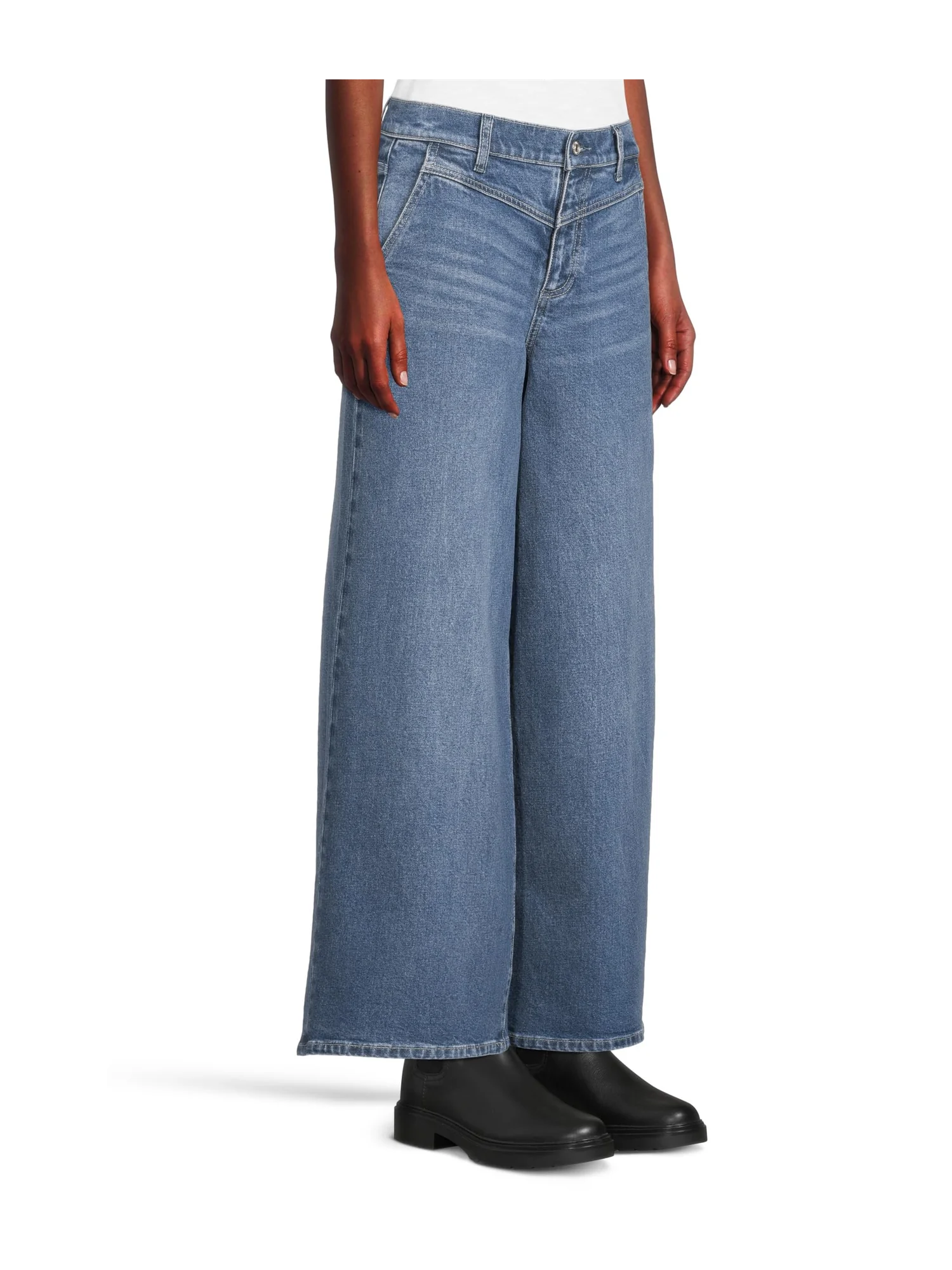 Джинсы Paige Cameron Wide Leg 31 w/ Front Yoke And Trouser Pockets in Katerina, цвет Katerina — 2