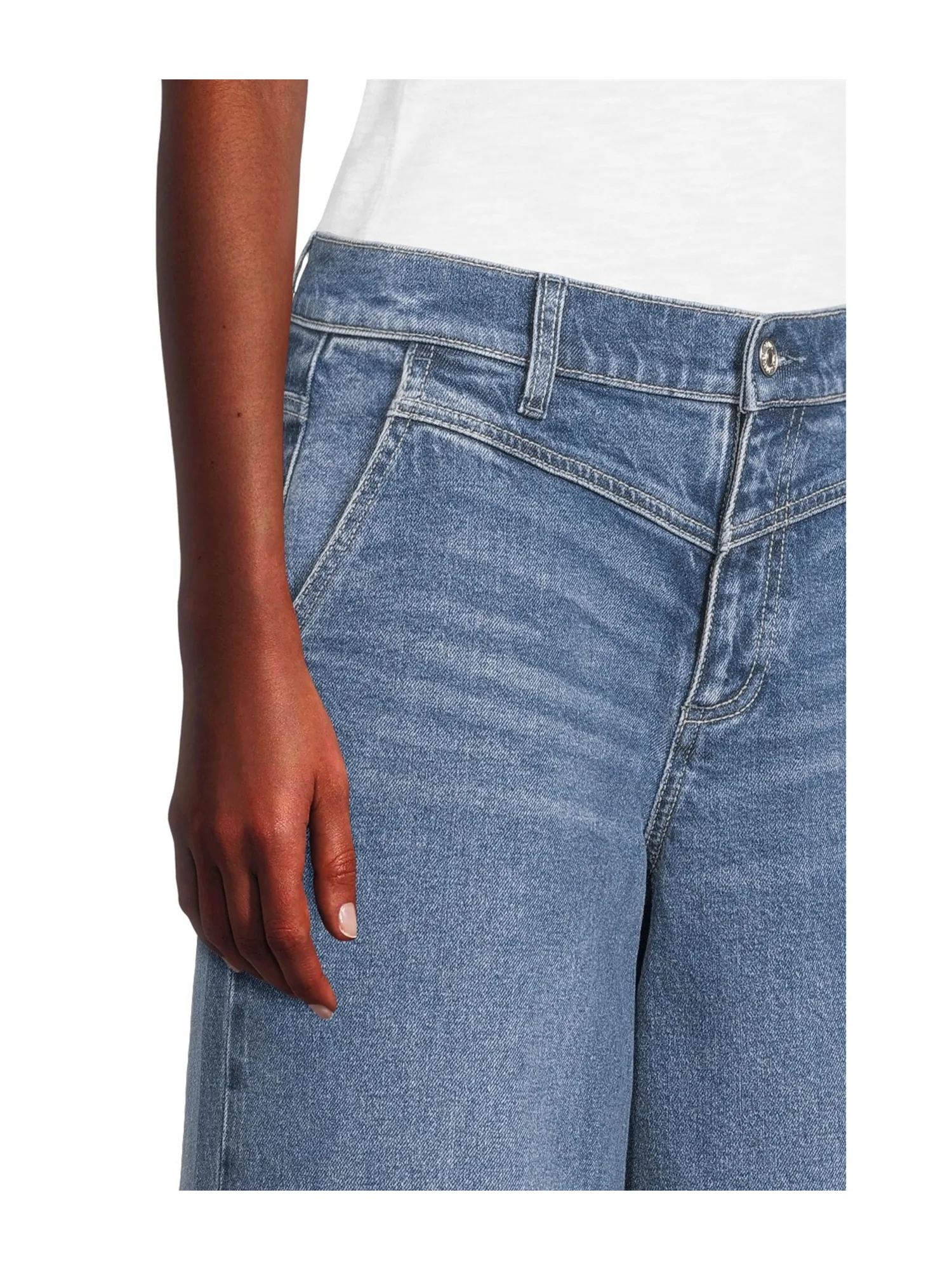 Джинсы Paige Cameron Wide Leg 31 w/ Front Yoke And Trouser Pockets in Katerina, цвет Katerina — 4