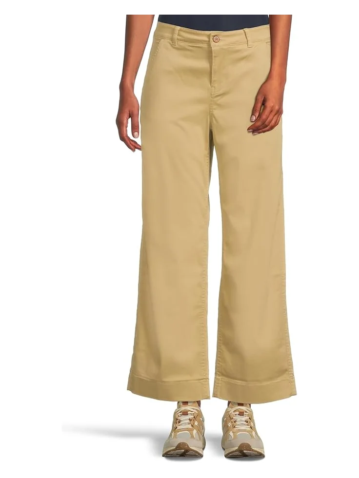 Женские брюки L.L.Bean Comfort Stretch Chino Mid-Rise Wide-Leg, Pinenut — 1