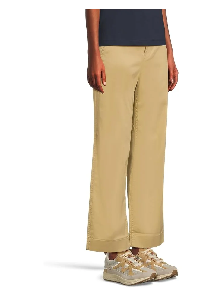 Женские брюки L.L.Bean Comfort Stretch Chino Mid-Rise Wide-Leg, Pinenut — 2