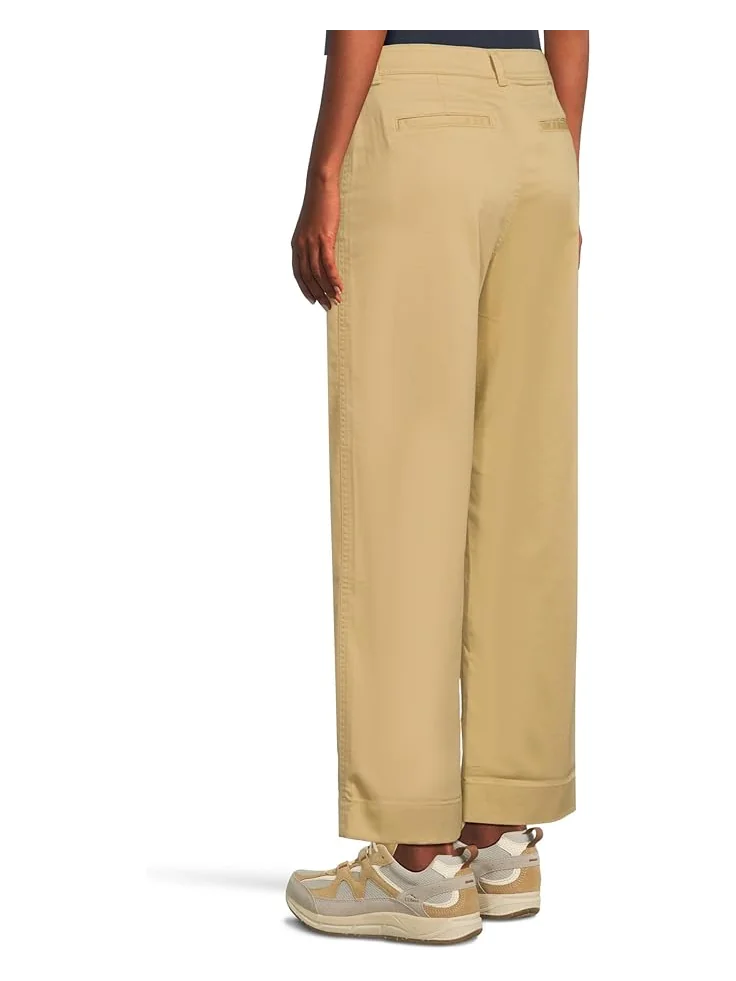 Женские брюки L.L.Bean Comfort Stretch Chino Mid-Rise Wide-Leg, Pinenut — 3