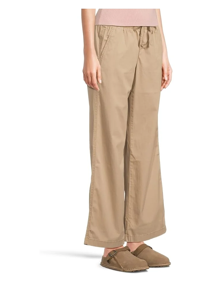 Брюки L.L.Bean Lakewashed Pull-On Wide-Leg Striped Chambray Pants — 2