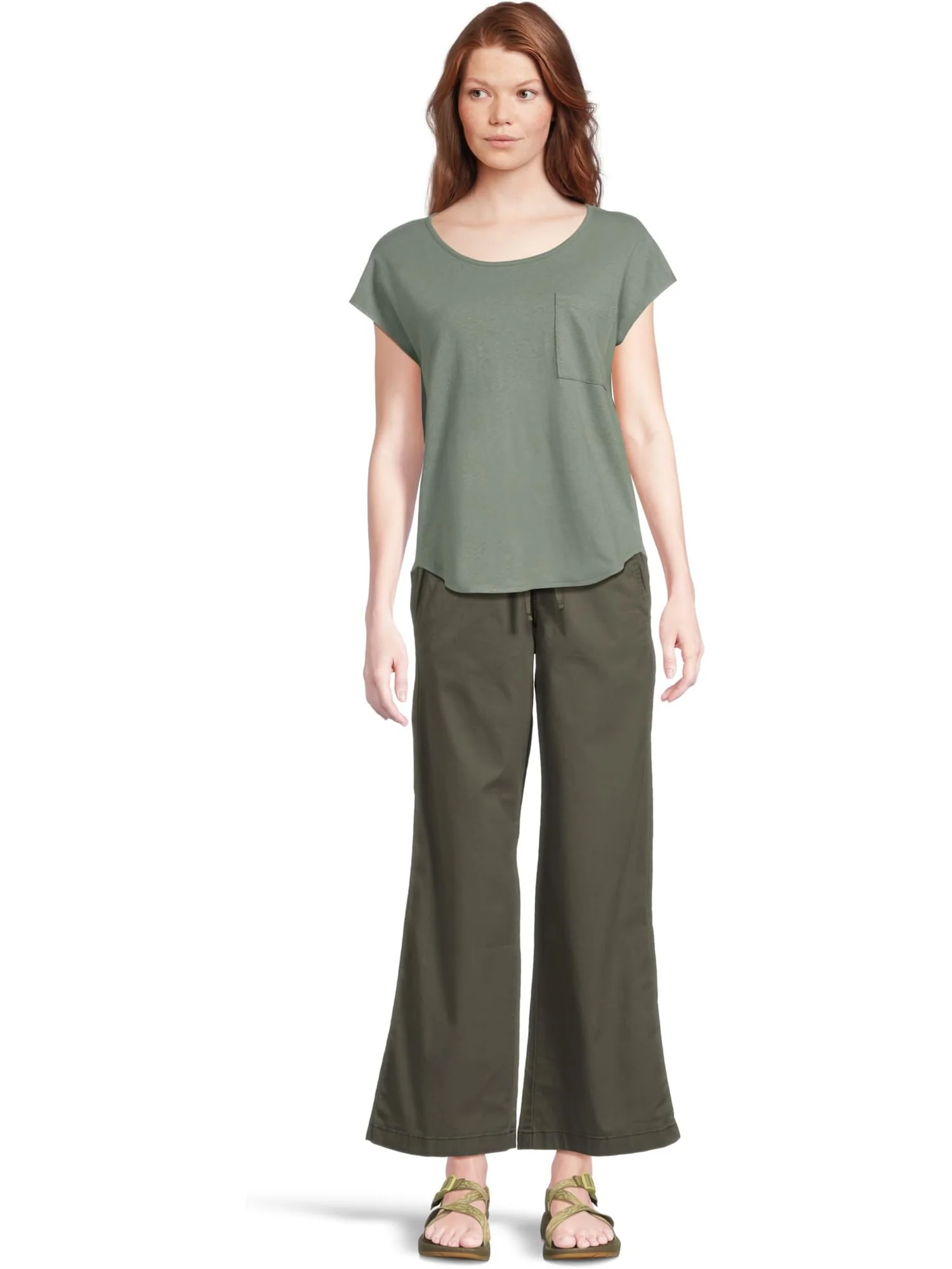 Брюки L.L.Bean Lakewashed Pull-On Wide Leg Pants — 6