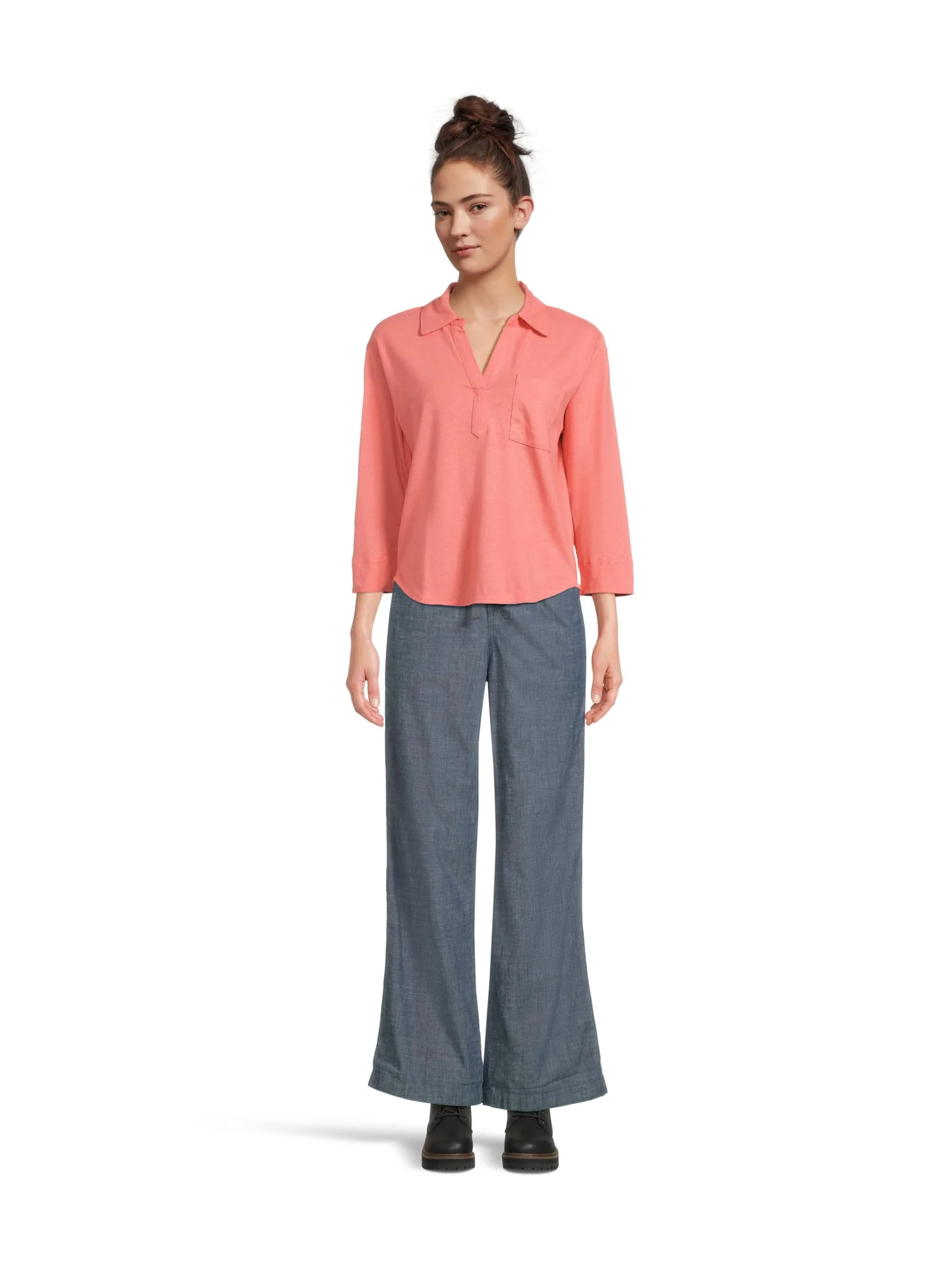 Брюки L.L.Bean Lakewashed Pull-On Wide Leg Pants — 5