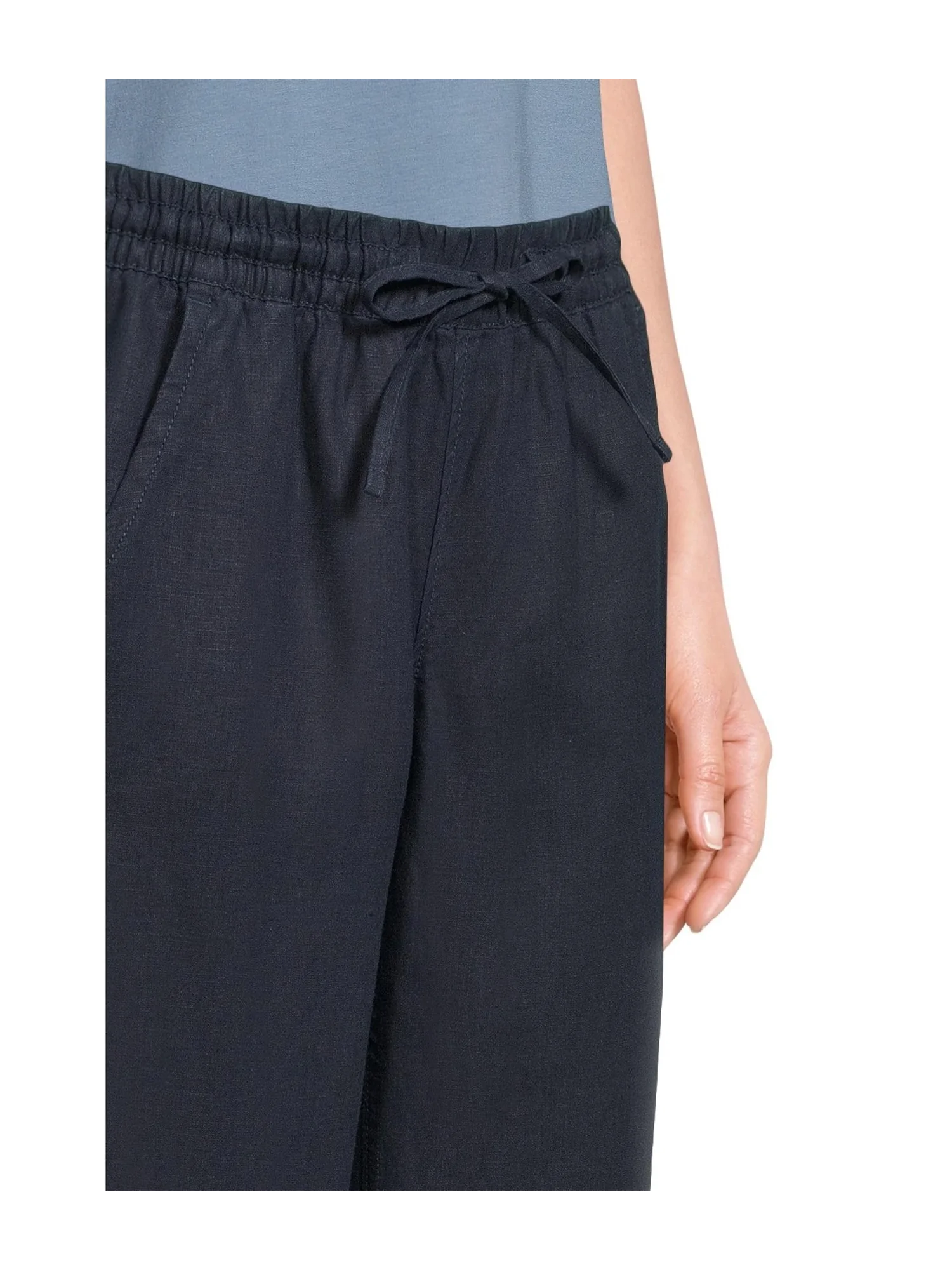 Брюки L.L.Bean Premium Linen Breezy Striped Pull-On Pants — 4