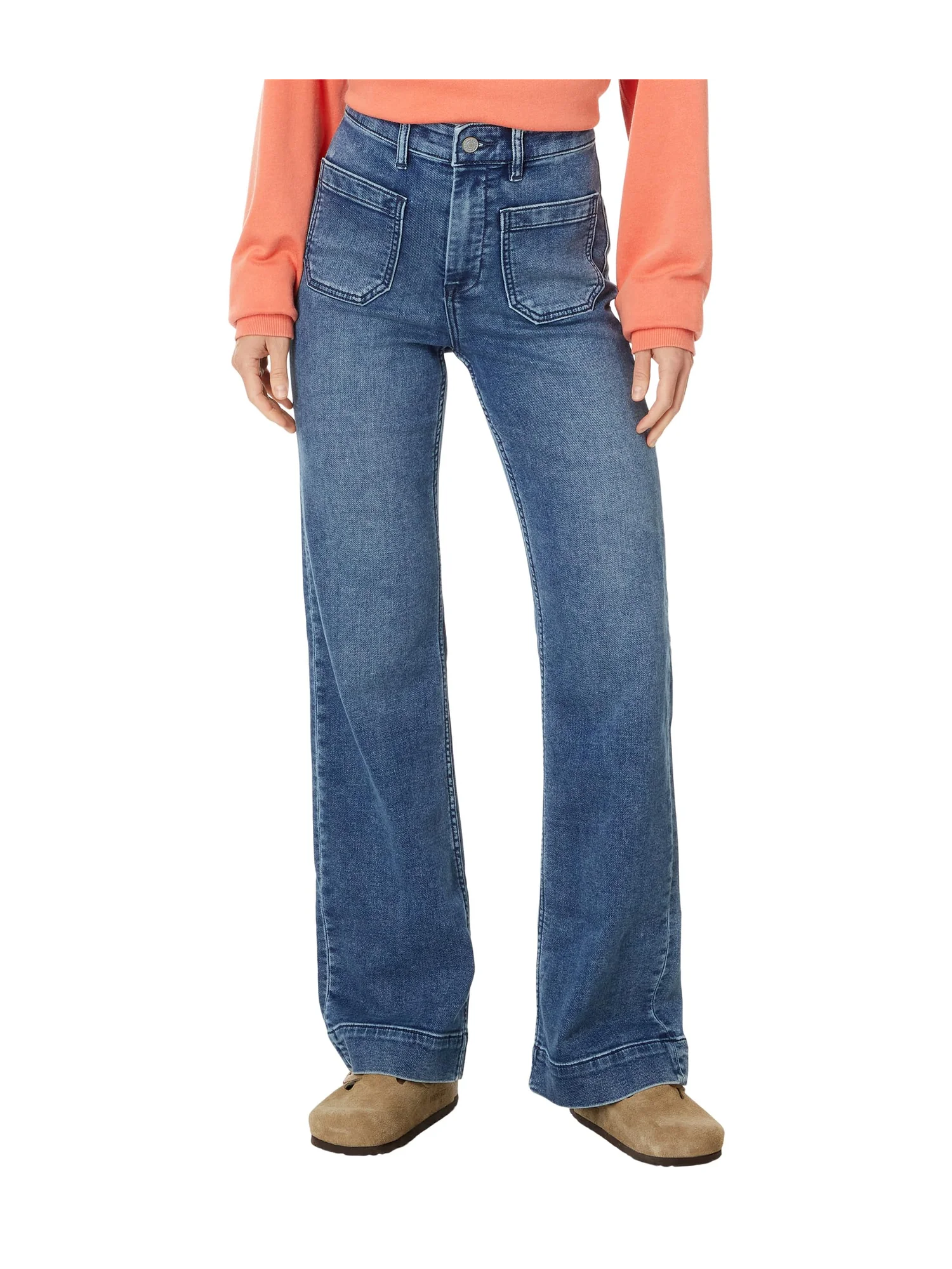 Брюки Faherty Stretch Terry Patch Pocket Pants — синий