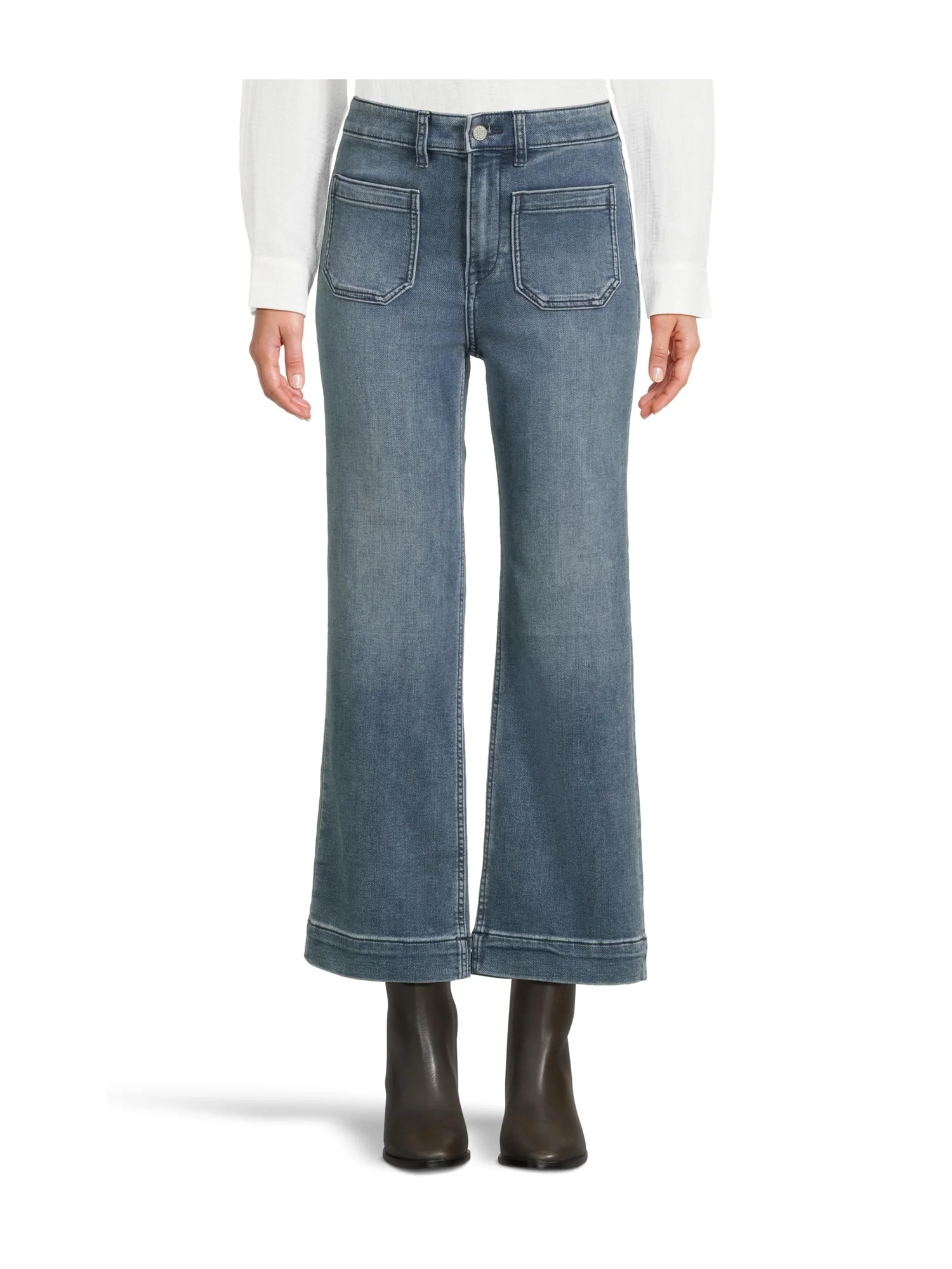 Брюки Faherty Stretch Terry Patch Pocket Ankle Pants — синий