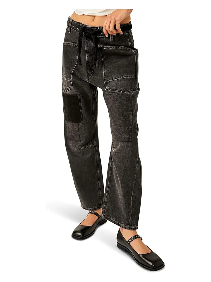 Женские брюки Free People Moxie Low Slung Pull-On Barrel, Night Hawk 2 — 1