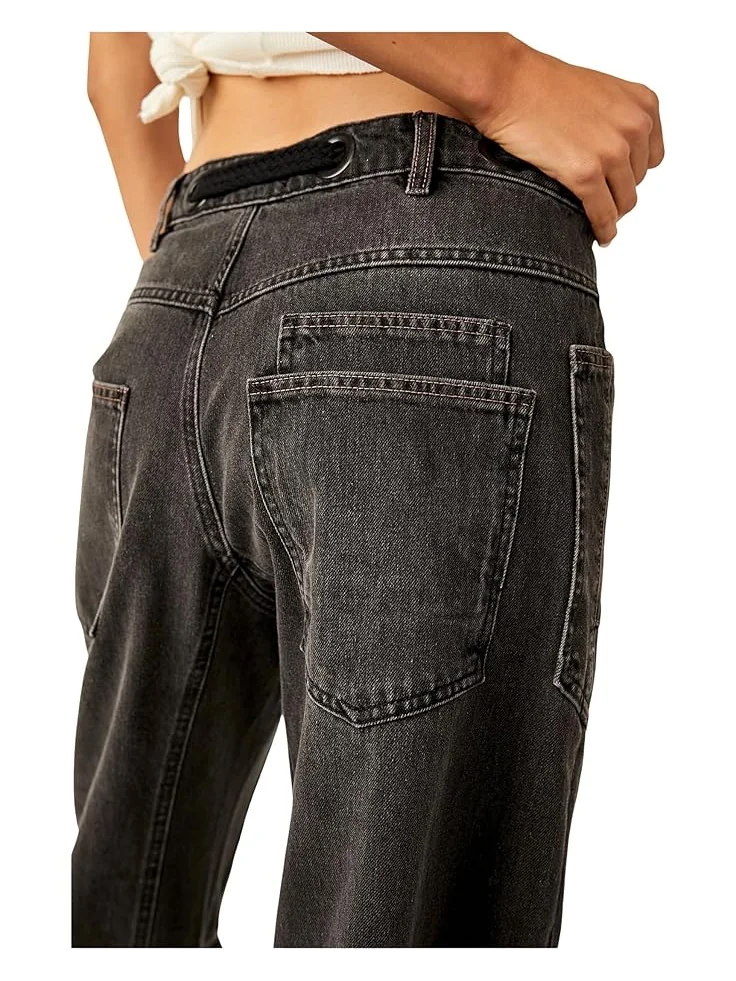 Женские брюки Free People Moxie Low Slung Pull-On Barrel, Night Hawk 2 — 3